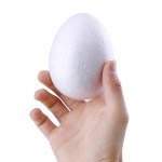 Polystyrene egg, white color, 14 x 20 cm